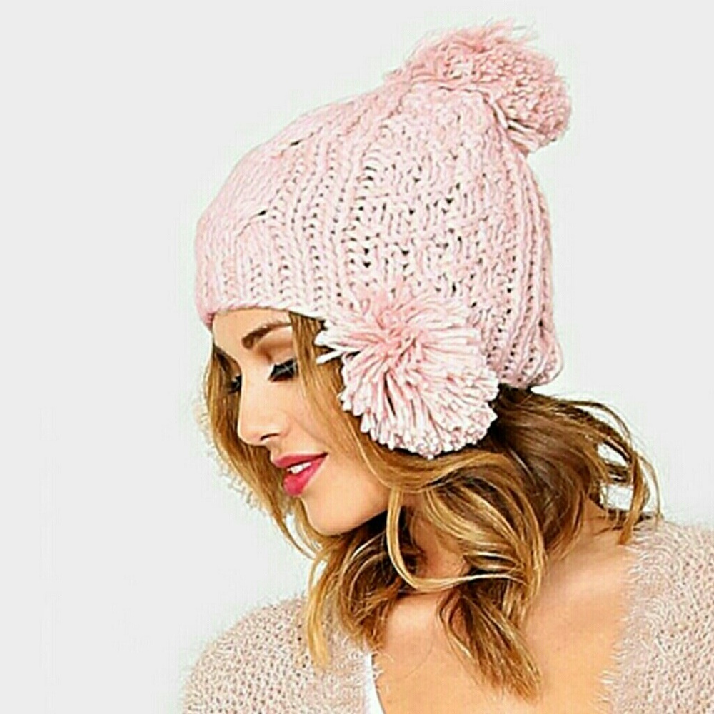 Pom Pom Earflap Beanie